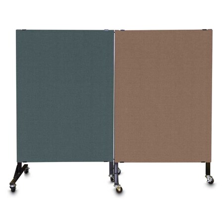 United Visual Products Enclosed Corkboard, 1 Door, 72"x48", 4" Fra UV3426-SATIN-CINNABA